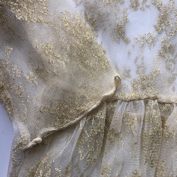 Guess Kids M (10-12) Gold Lace Button Top Shirt - Picture 6 of 6